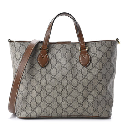 Gucci Soft GG Supreme Monogram Small Crossbody Tote Beige Cuir 1 of 10
