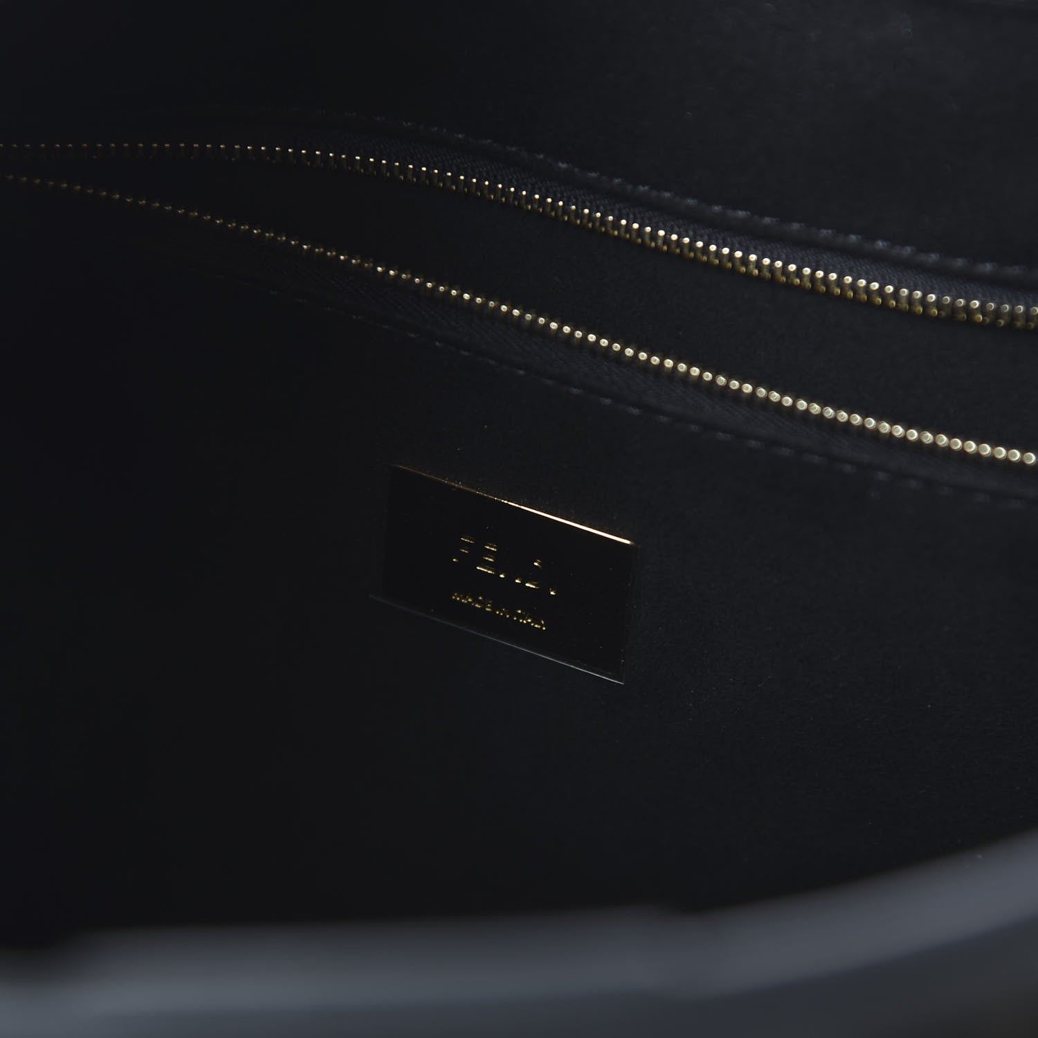 Fendi Vitello Glacier Medium FF Tote Black 9 of 10