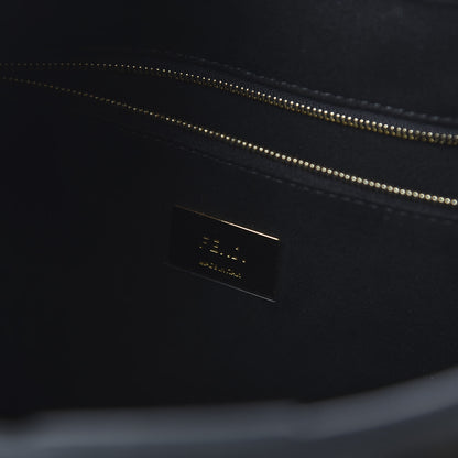Fendi Vitello Glacier Medium FF Tote Black 9 of 10