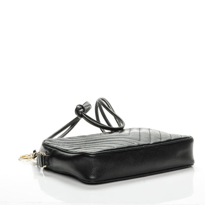 Chanel Caviar Chevron Quilted Camera Case Black 4 of 9