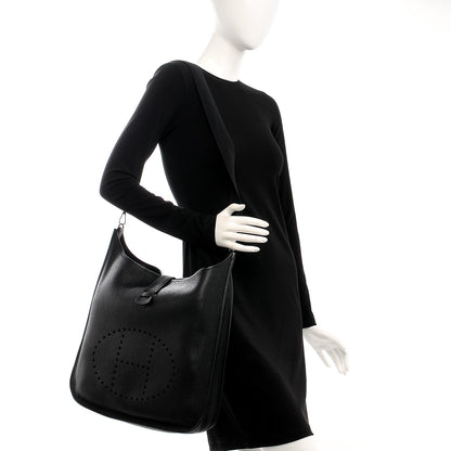 Hermes Taurillon Clemence Evelyne II TGM Black 2 of 7