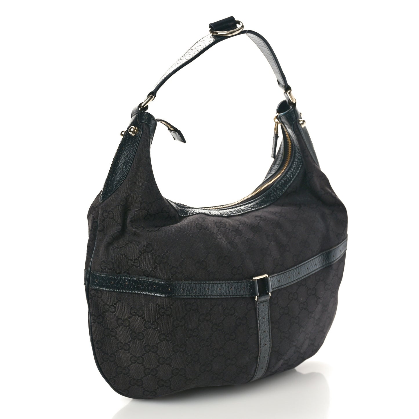 Monogram Web GG Reins Hobo Black