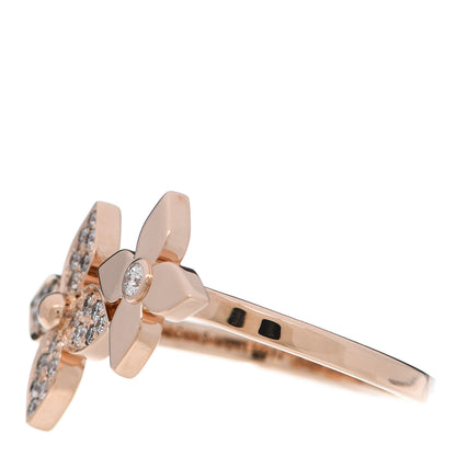 Louis Vuitton 18K Pink Gold Diamond Star Blossom Ring 54 7 3 of 8