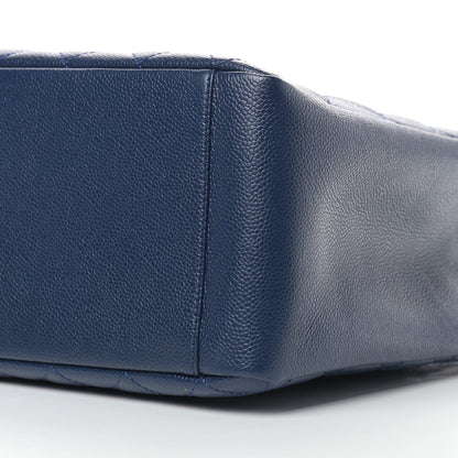 Chanel Caviar Quilted Grand Shopping Tote GST Dark Navy Blue 9 of 11