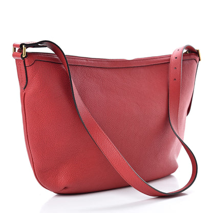 Gucci Grained Calfskin Logo Half Moon Hobo Red 3 of 10