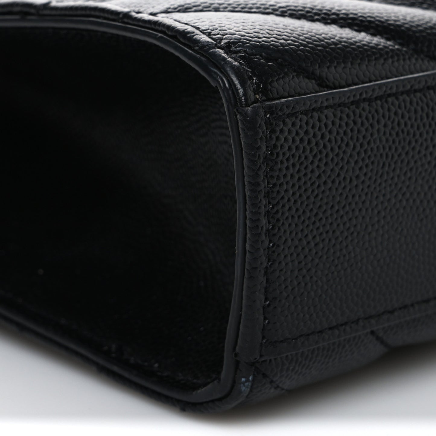 Grain De Poudre Matelasse Chevron Medium Monogram Satchel Black