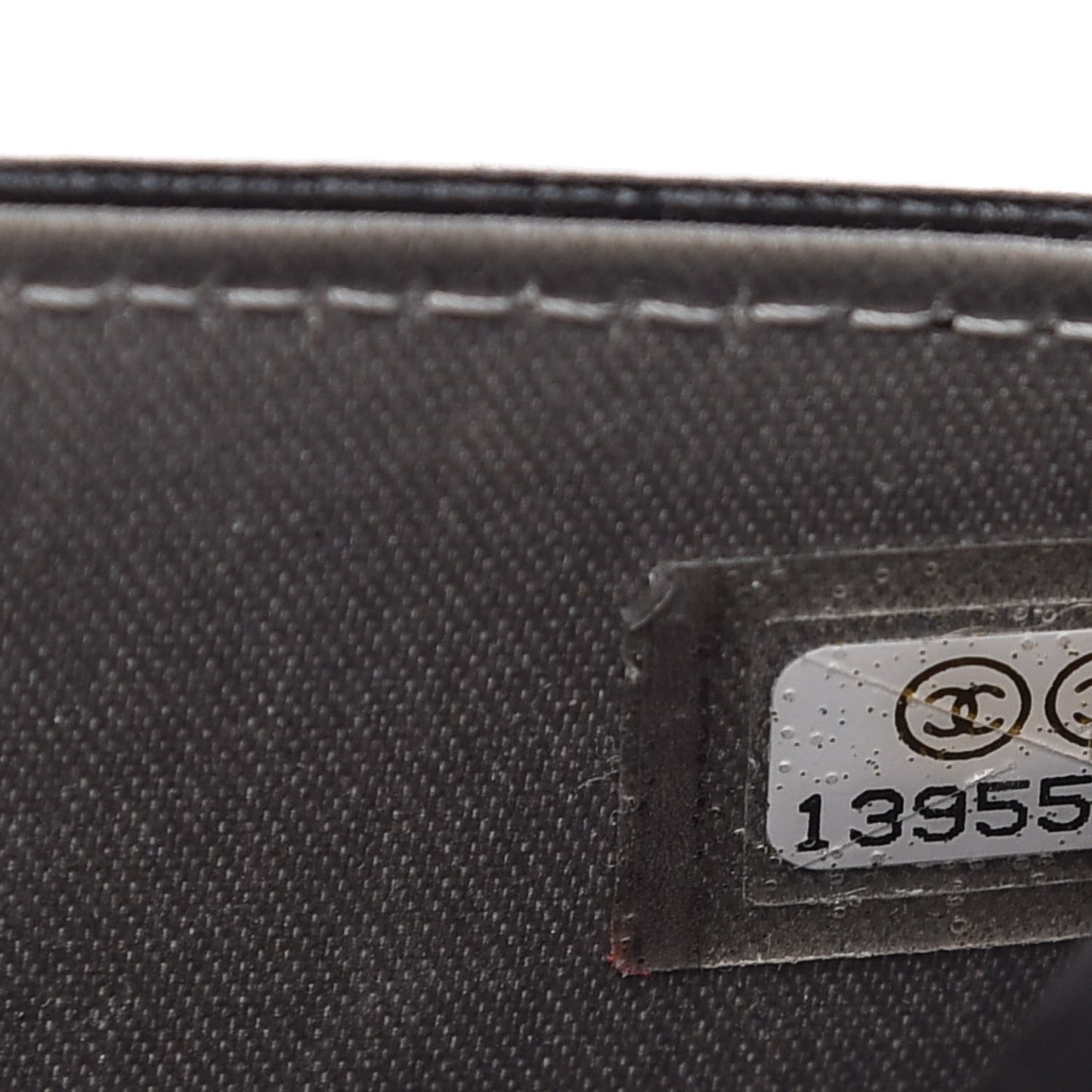 Lambskin Camellia Embossed Wallet on Chain WOC Black