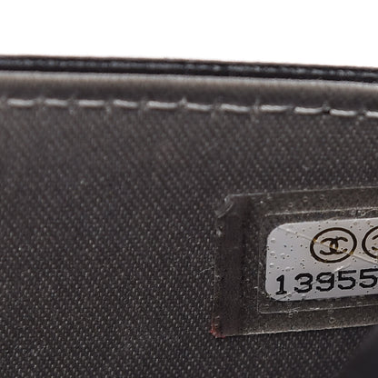 Chanel Lambskin Camellia Embossed Wallet on Chain WOC Black 10 of 12