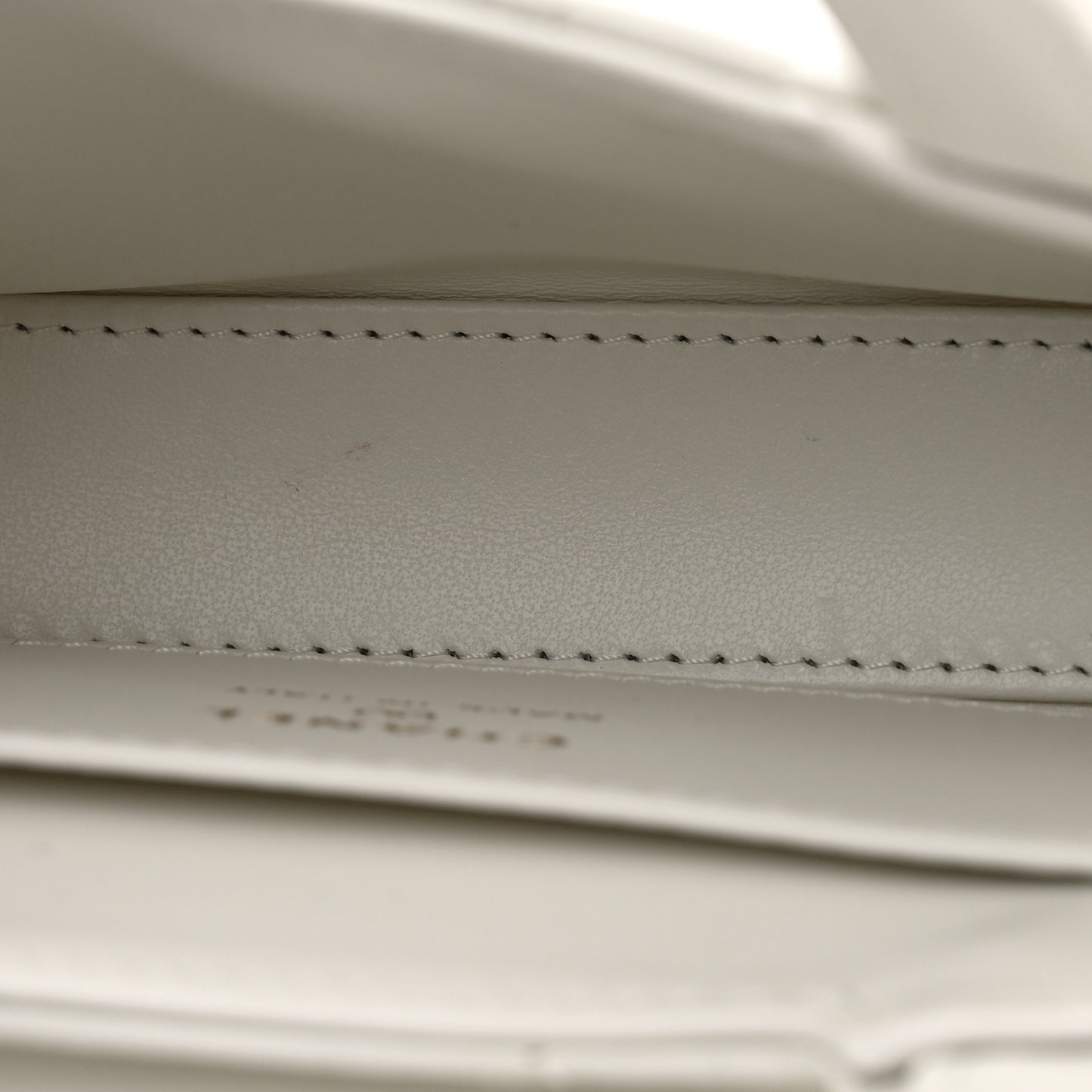 Shiny Aged Calfskin Quilted Mini Nano Kelly Shopper White