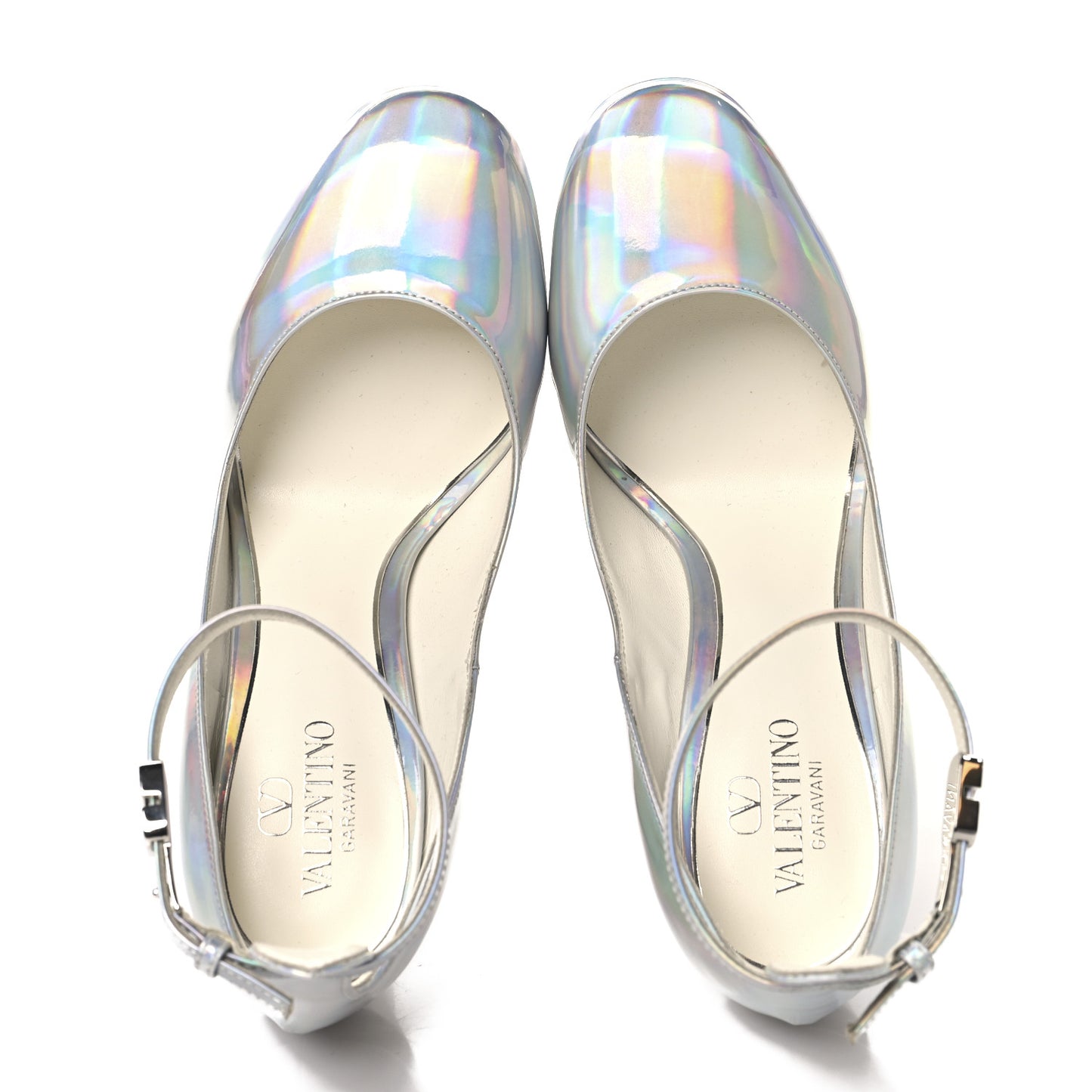 Metallic Tan-Go 55/155mm Platform Pumps 37.5 Silver