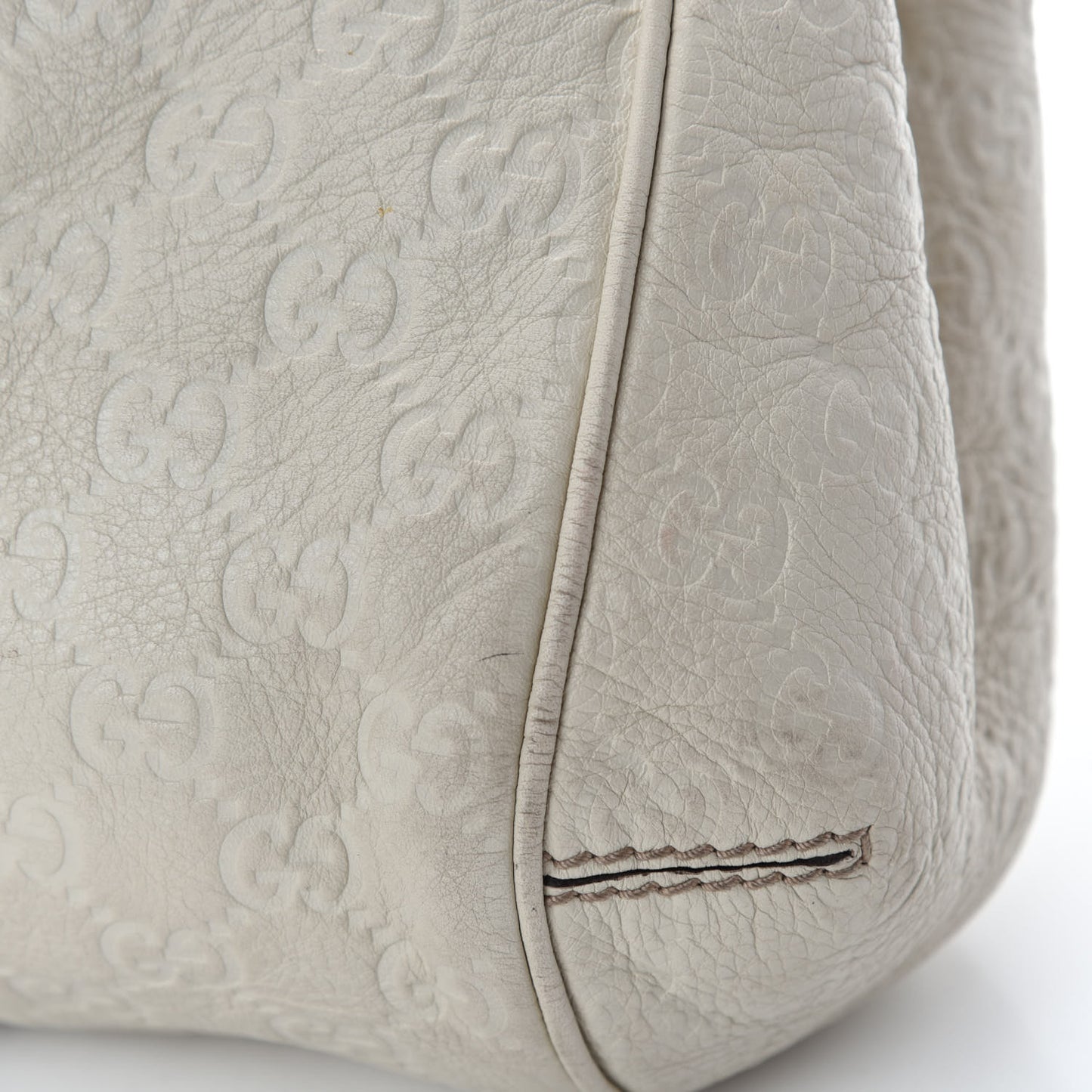 Guccissima Large New Ladies Hobo Off White