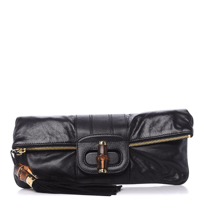 Gucci Calfskin Lucy Folded Clutch Black 1 of 10
