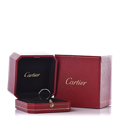Cartier 18K White Gold 3.5mm LOVE Wedding Band Ring 54 6.75 5 of 5