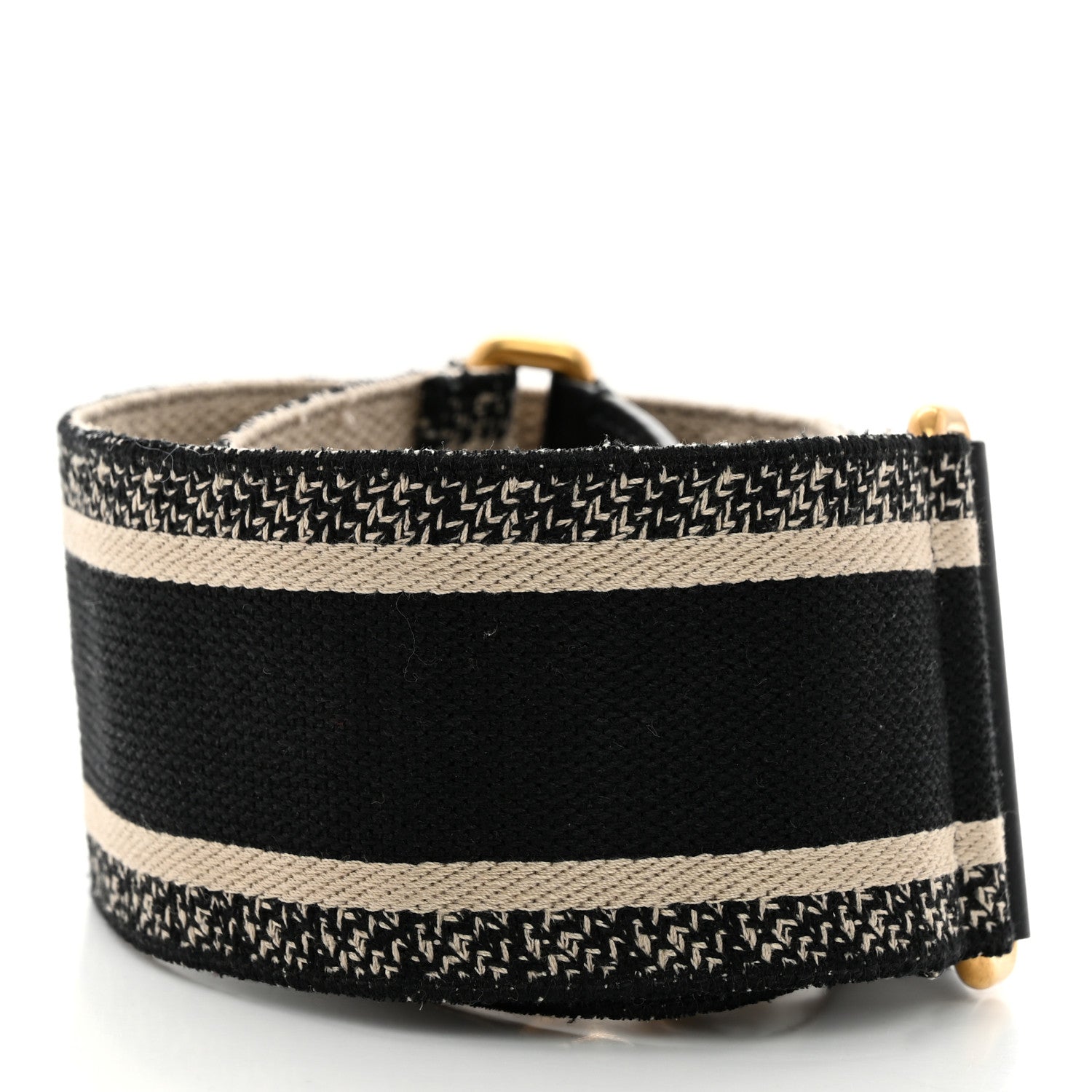 Christian Dior Canvas Embroidered Shoulder Strap Blue 2 of 4