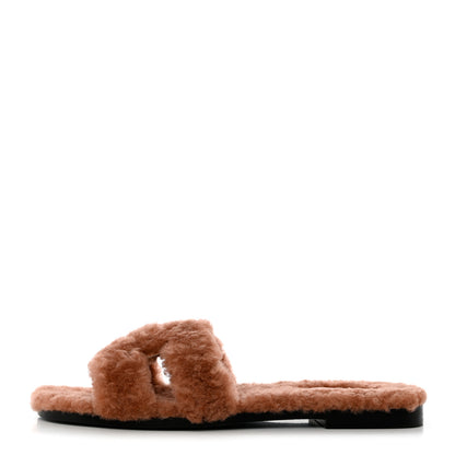 Hermes Woolskin Oran Sandals 39 Rose Aube 1 of 8