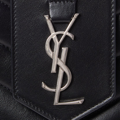 Saint Laurent Calfskin Y Quilted Monogram Large Loulou Shopper Black 8 of 9