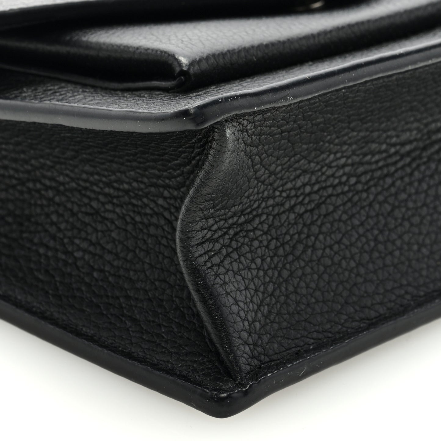 Soft Calfskin Mini My Lockme Chain Pochette Black