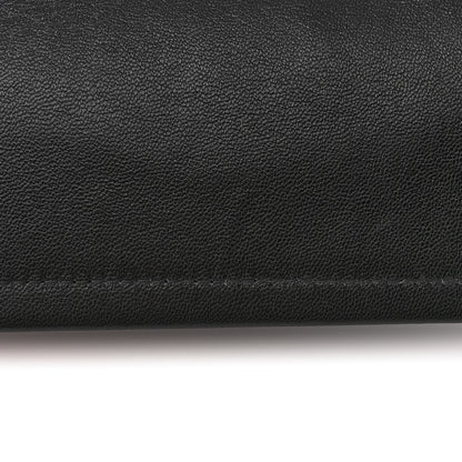 Chanel Lambskin Quilted Medium Double Flap Black 12 of 13