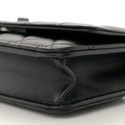 Chanel Aged Calfskin Quilted Reissue Wallet On Chain WOC So Black 10 of 11