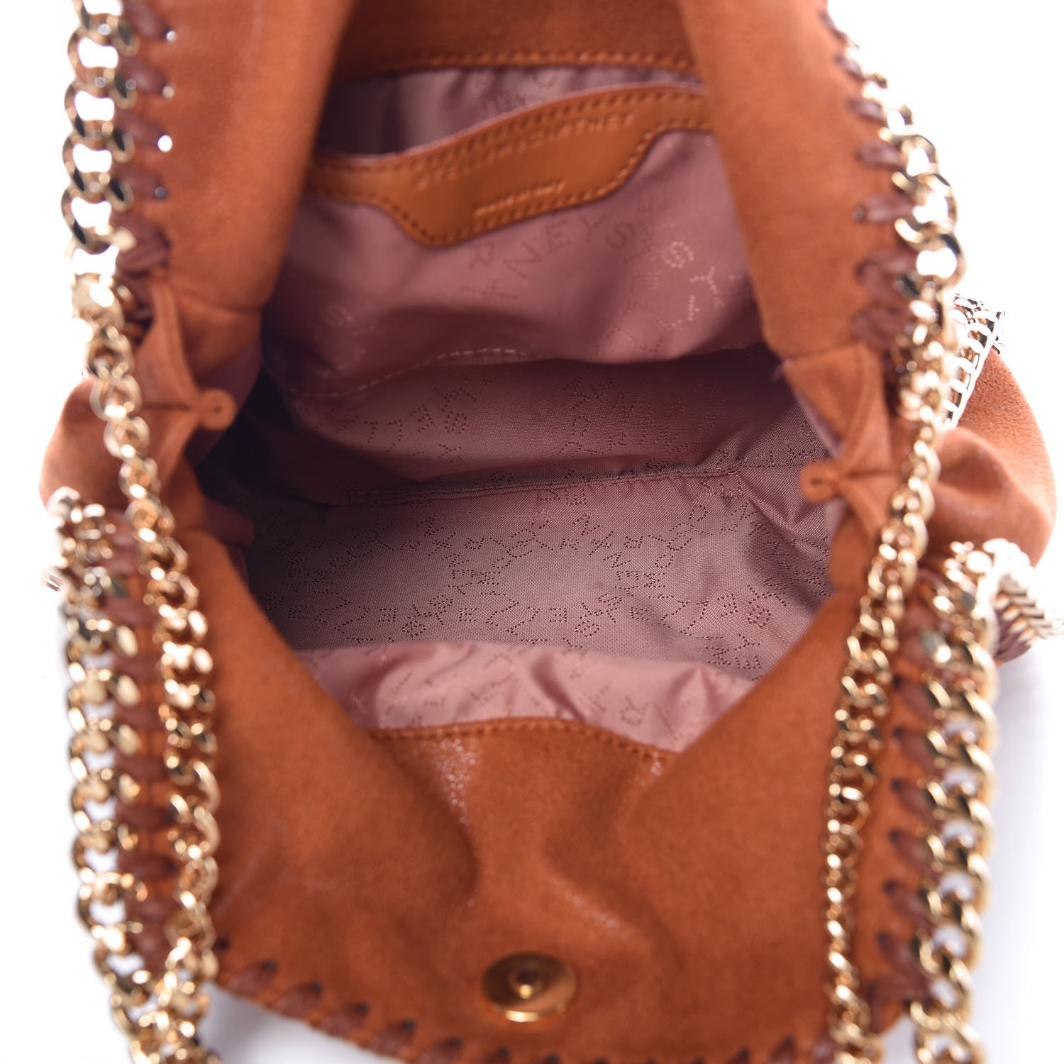 Stella McCartney Shaggy Deer Mini Falabella Fold Over Tote Brandy 5 of 9