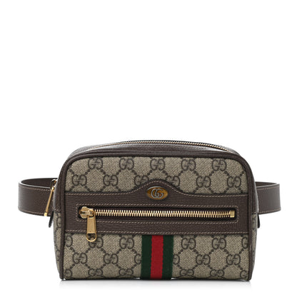 Gucci GG Supreme Monogram Web Small Ophidia Belt Bag 85 34 Dark Brown 1 of 13