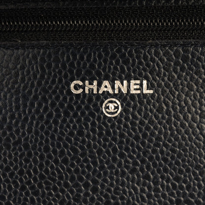 Chanel Caviar Quilted Wallet On Chain WOC Navy Blue 7 of 8