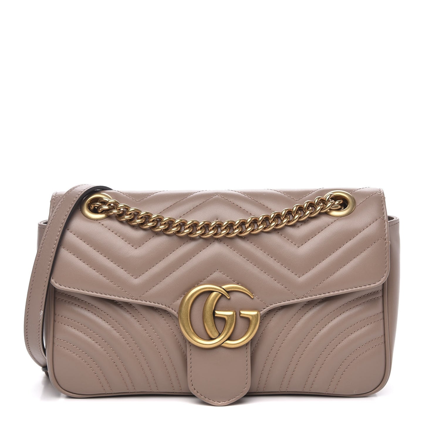Calfskin Matelasse Small GG Marmont Shoulder Bag Porcelain Rose