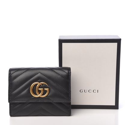 Gucci Calfskin Matelasse GG Marmont Wallet Black 8 of 8