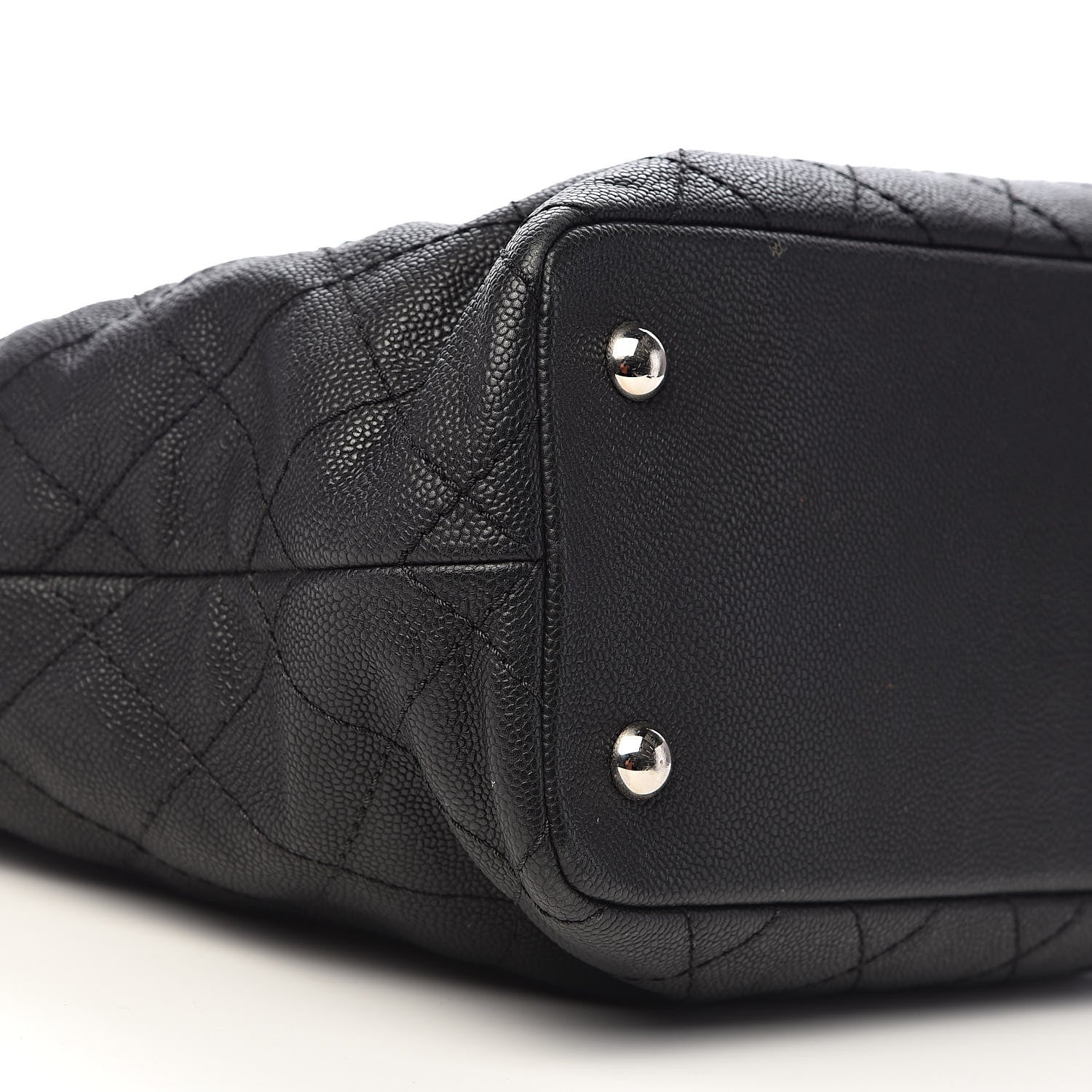 Chanel Grained Calfskin Quilted Small Daily Shopping Tote Black 9 of 12