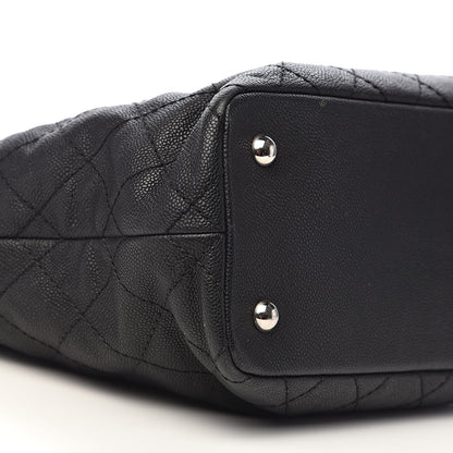 Chanel Grained Calfskin Quilted Small Daily Shopping Tote Black 9 of 12