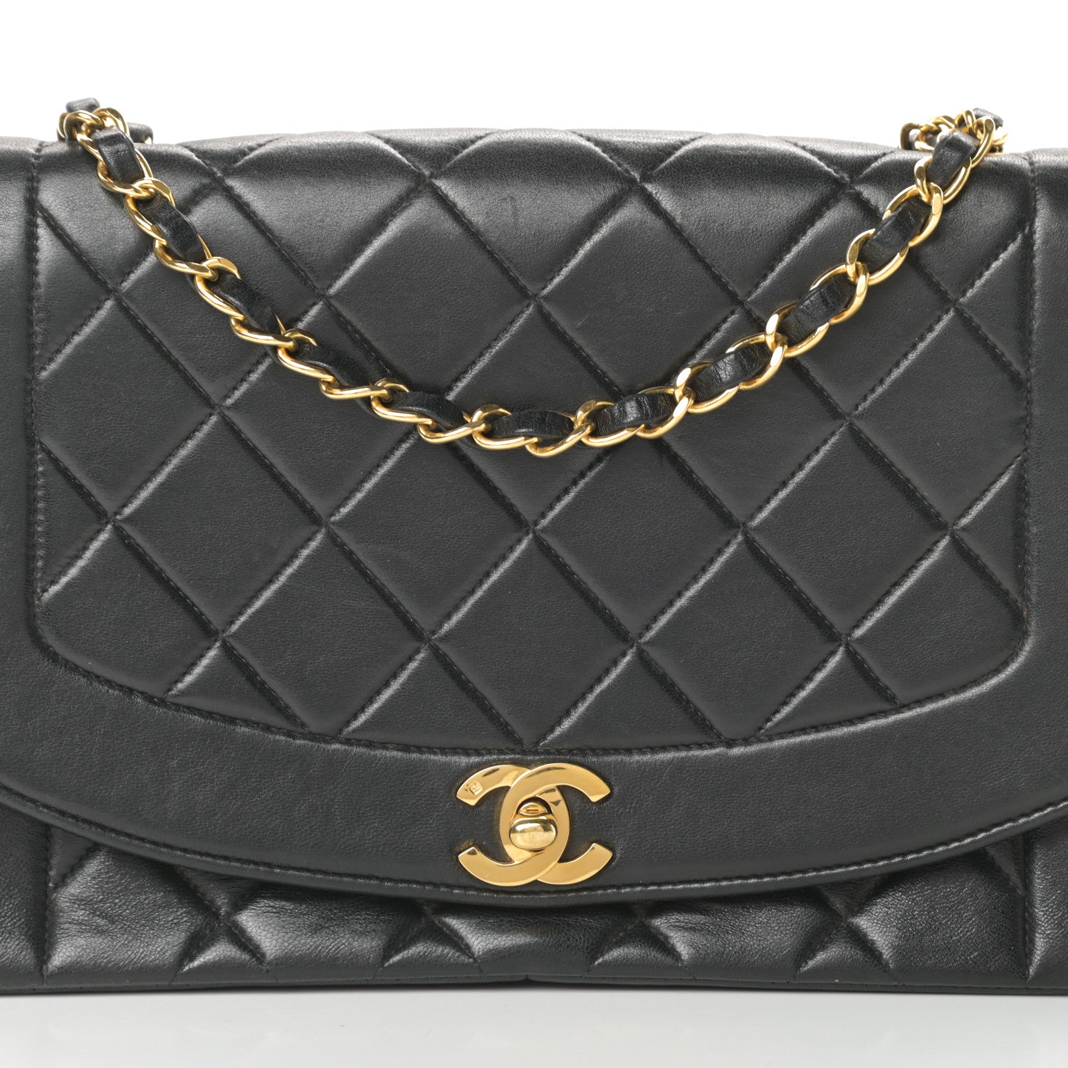 Chanel Lambskin Quilted Medium Single Flap Black 9 of 14