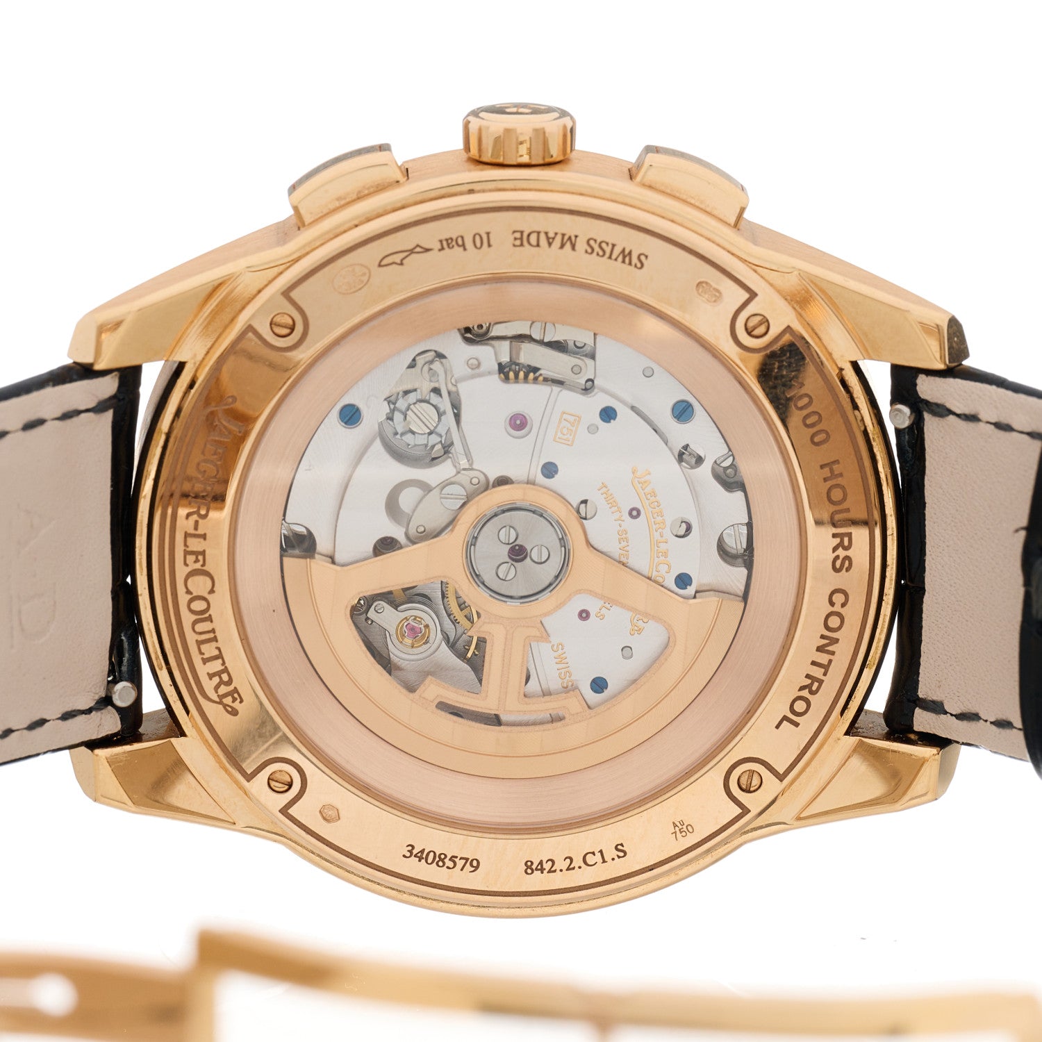 Jaeger-LeCoultre 18K Rose Gold Alligator 42mm Polaris Chronograph Automatic Watch Grey Q9022450 4 of 6