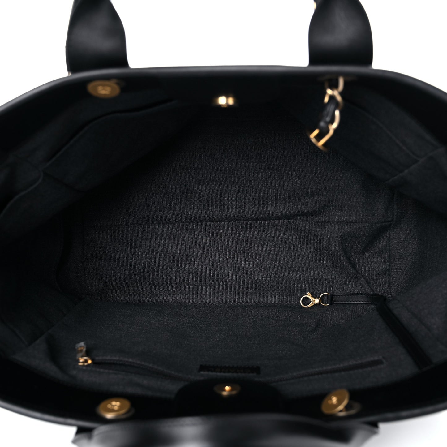 Calfskin Medium Deauville Tote Black