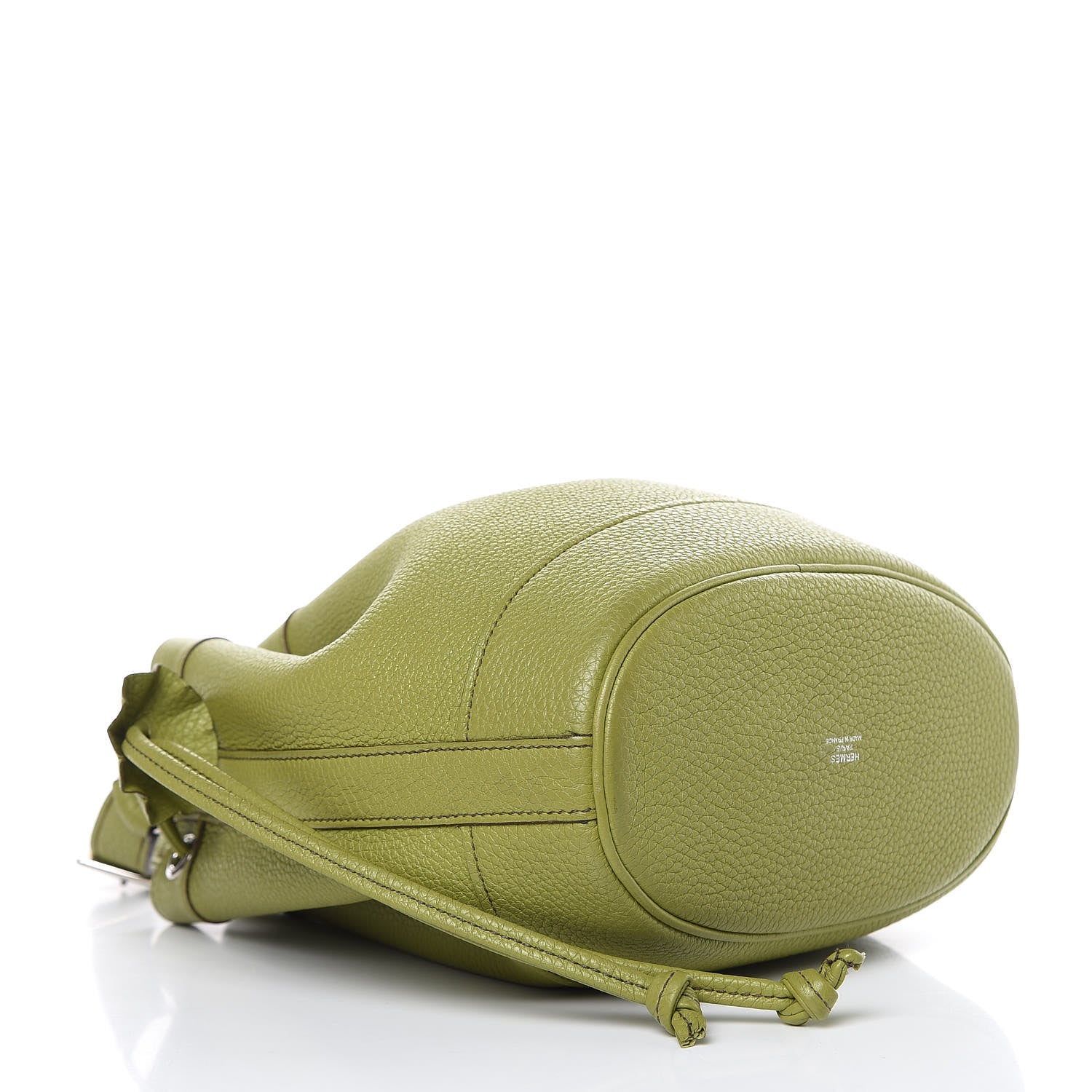 Hermes Taurillon Clemence Market Drawstring 18 Vert Anis 4 of 12