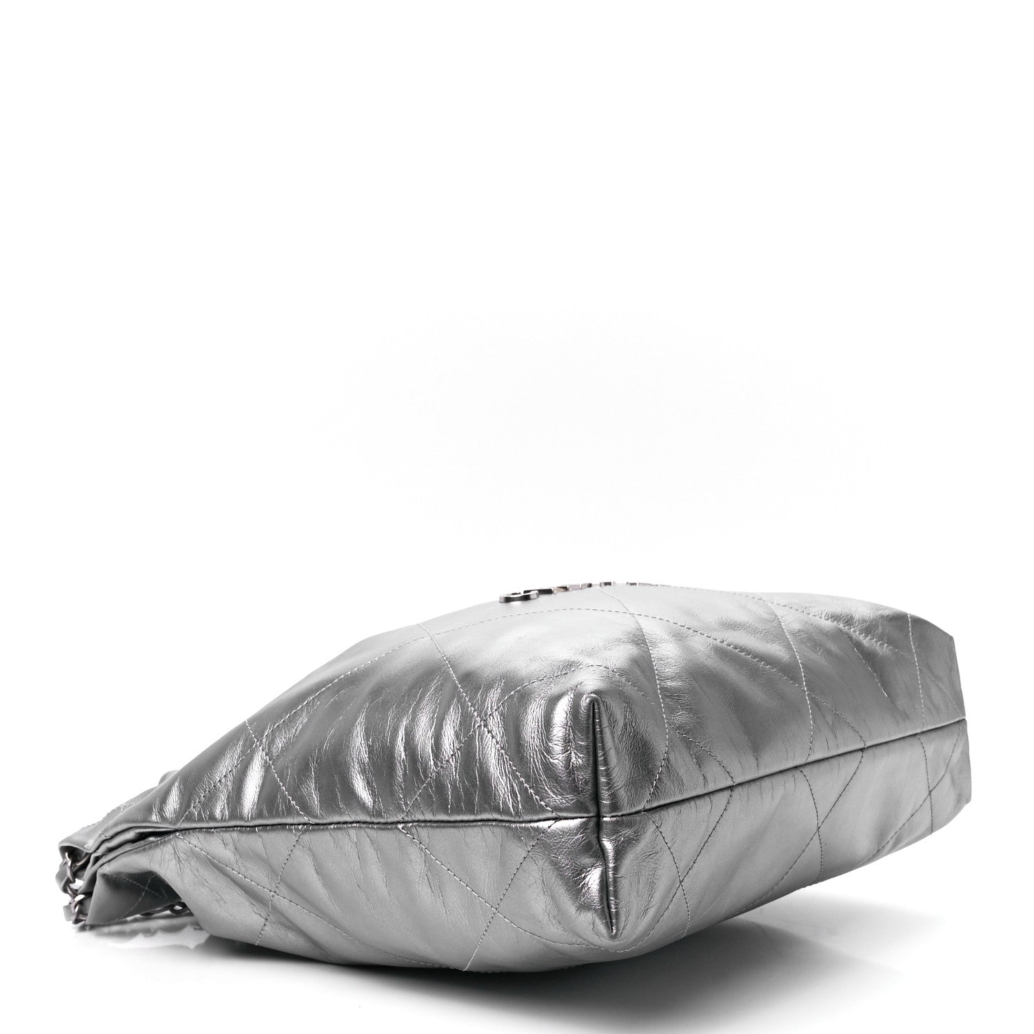 Chanel Metallic Calfskin Quilted Chanel 22 Silver 4 of 12