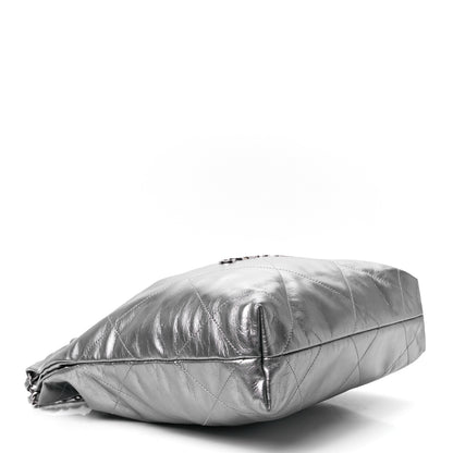 Chanel Metallic Calfskin Quilted Chanel 22 Silver 4 of 12