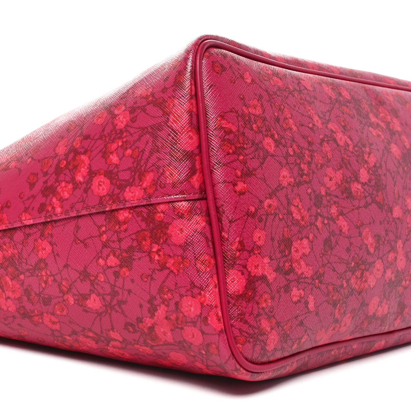 Textured Coated Canvas Floral Print Large Antigona Tote Pink