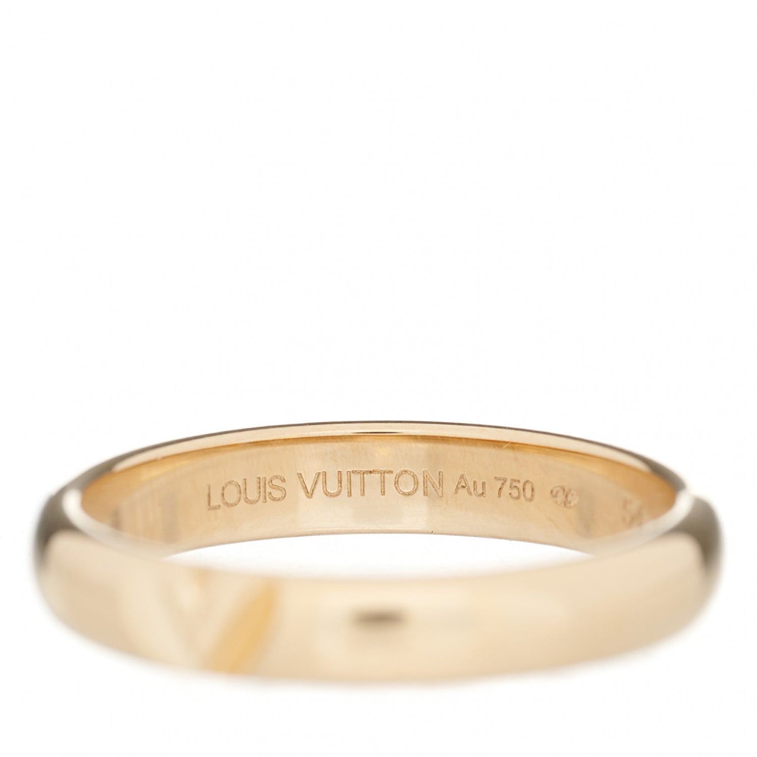 Louis Vuitton 18K Yellow Gold LV Volt Multi Wedding Band Ring 54 7 4 of 6