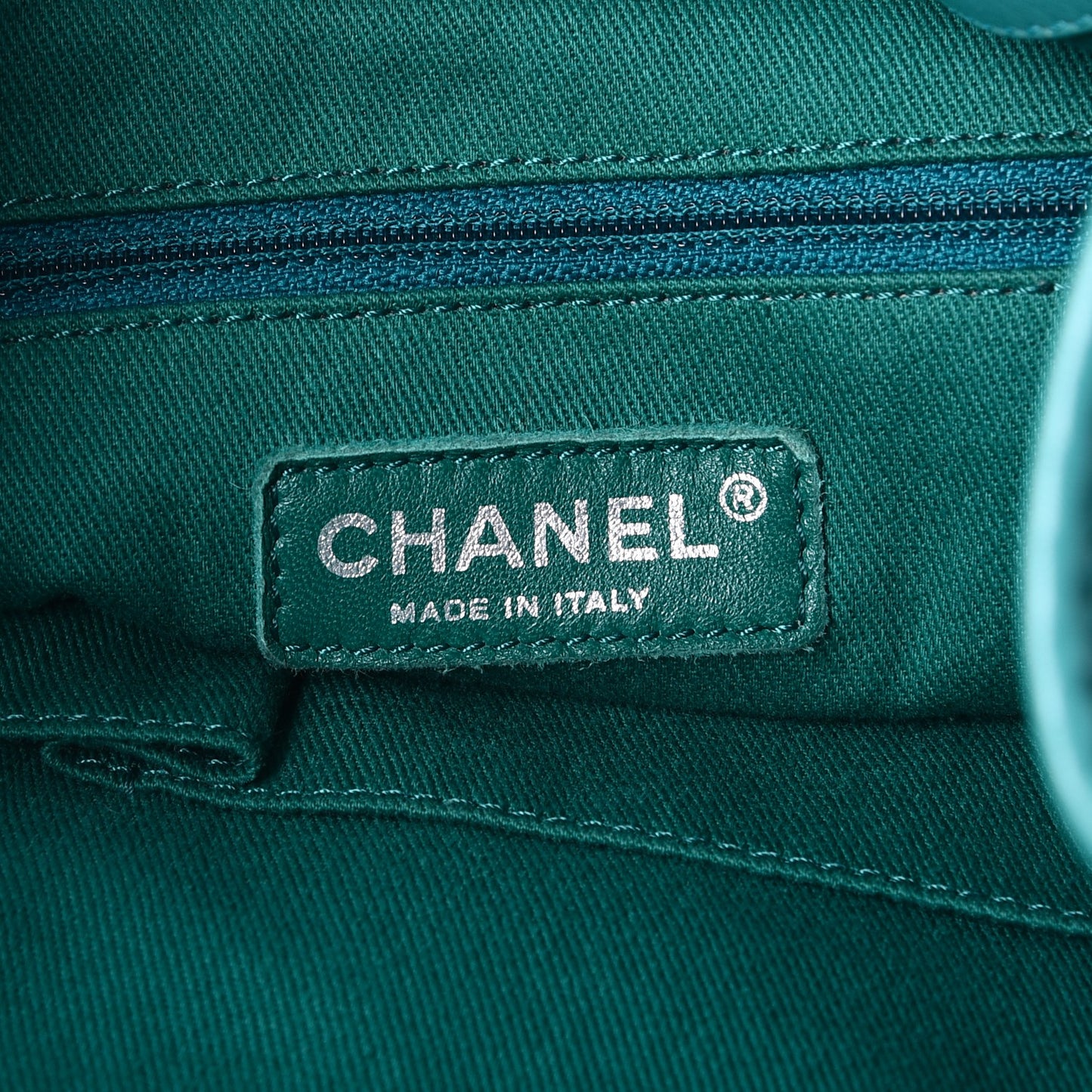 Calfskin Perforated Up In The Air Tote Green