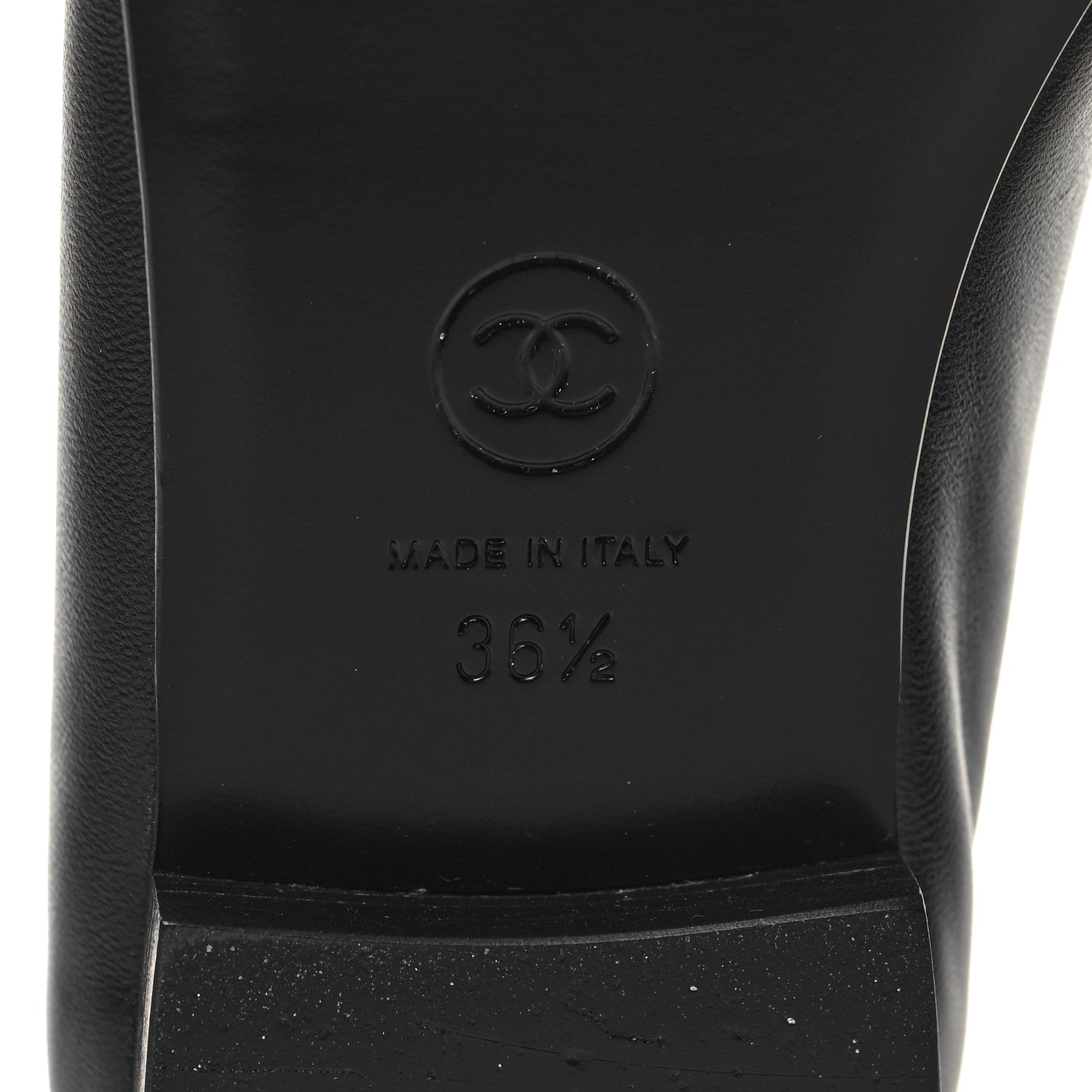 Chanel Lambskin Patent CC Cap Toe Ballerina Flats 36.5 Black 7 of 8