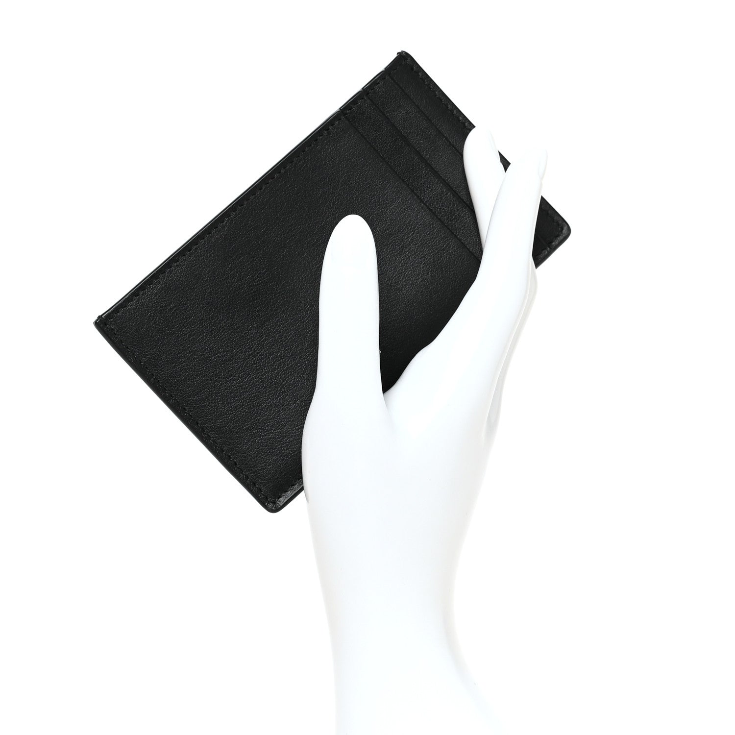 Saint Laurent Calfskin Fragments Card Holder Black 2 of 7