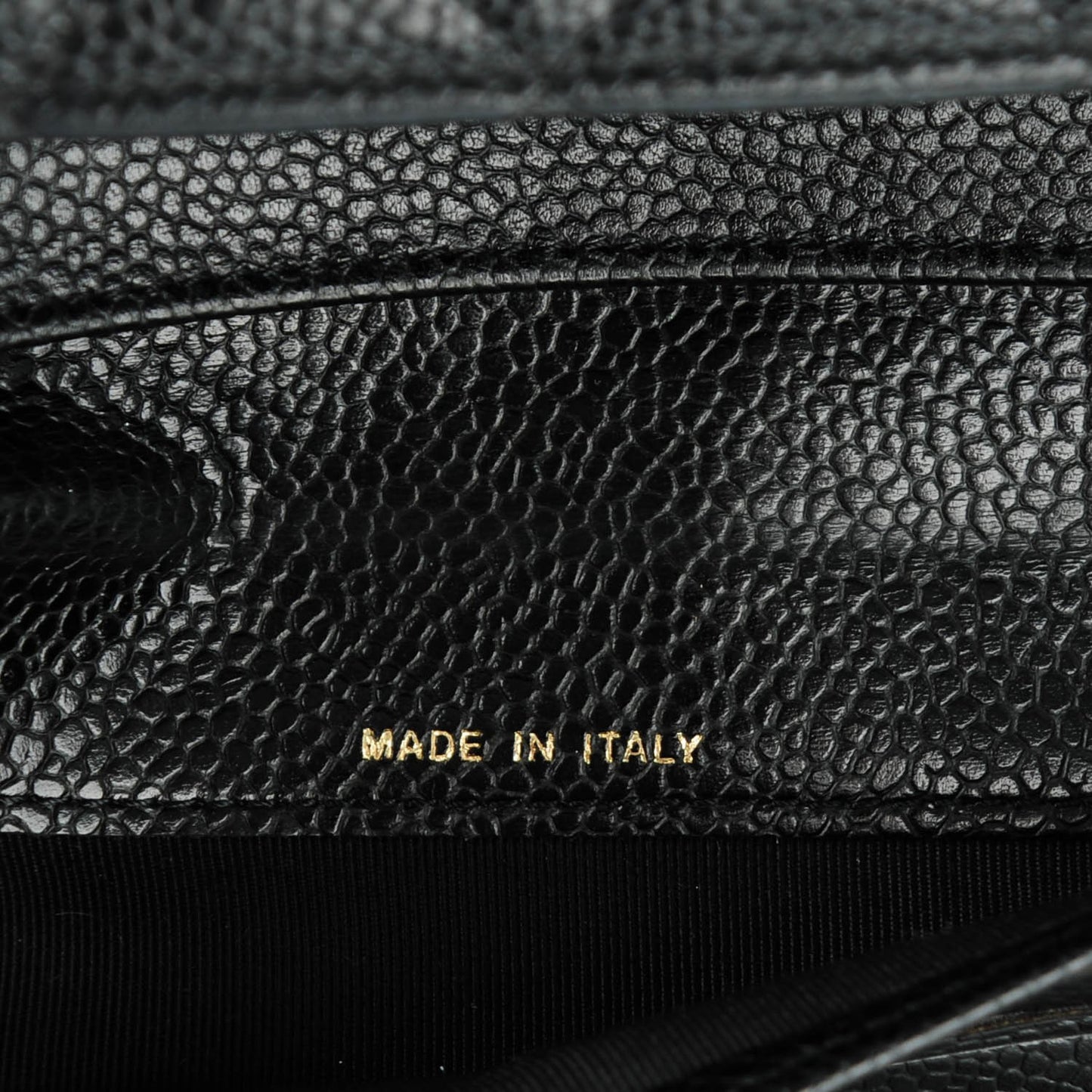 Caviar Quilted Large Flap Wallet Black