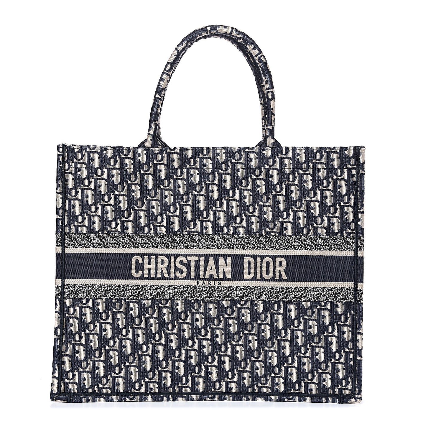 Oblique Book Tote Blue Multicolor