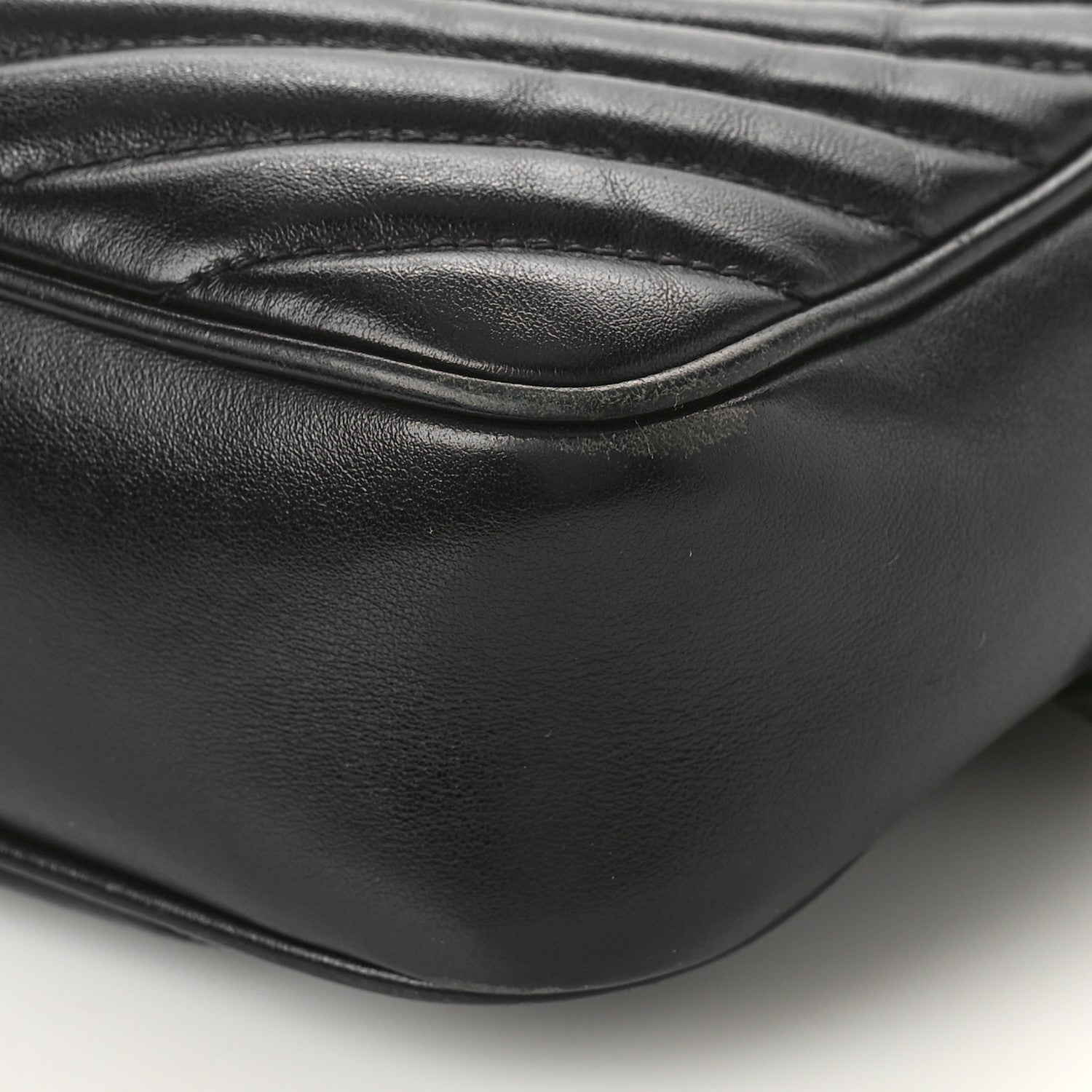 Saint Laurent Calfskin Matelasse Monogram Lou Camera Bag Black 8 of 11
