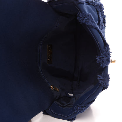 Chanel Canvas Quilted Medium Chanel 19 Flap Blue 5 of 11