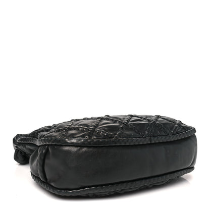 Chanel Quilted Lambskin Hidden Chain Hobo Black 4 of 11