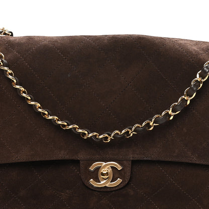 Chanel Suede Calfskin Small Souplissimo Maxi Flap Dark Brown 8 of 11