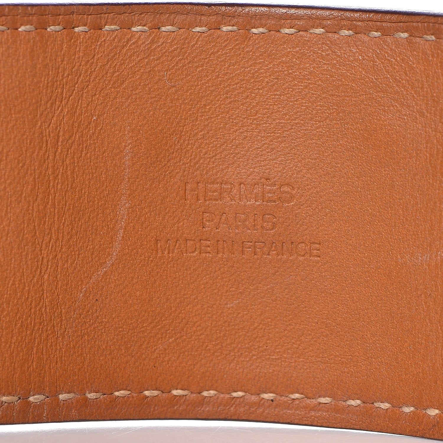 Hermes Barenia Collier De Chien CDC Bracelet L Fauve 4 of 8