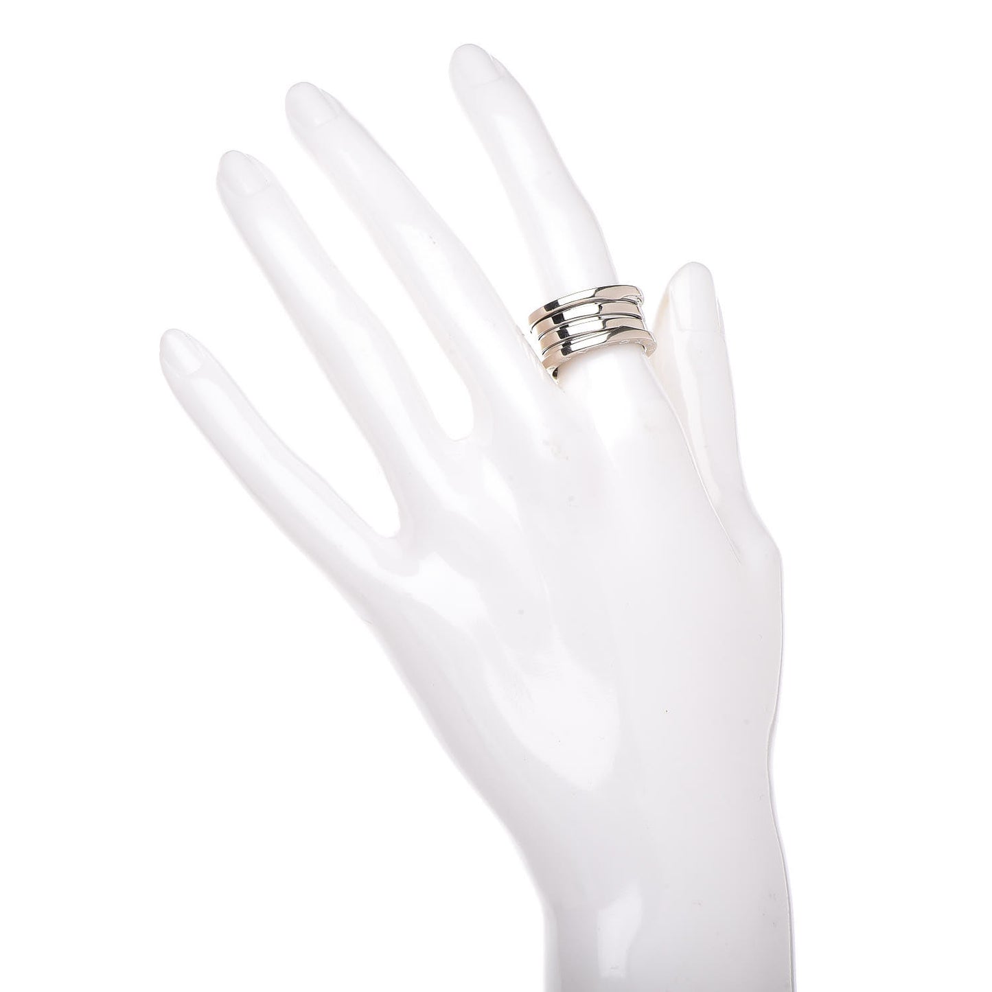 18K White Gold B.Zero1 3 Band Ring 53 6.25