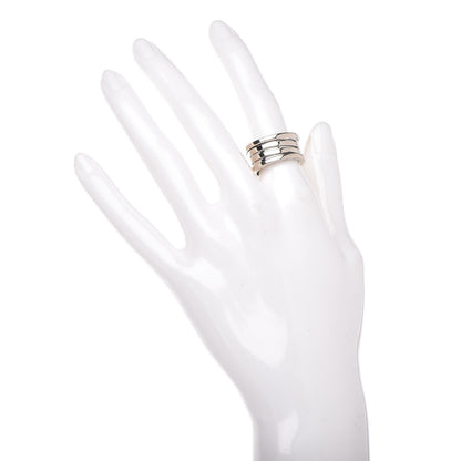 Bulgari 18K White Gold B.Zero1 3 Band Ring 53 6.25 2 of 5